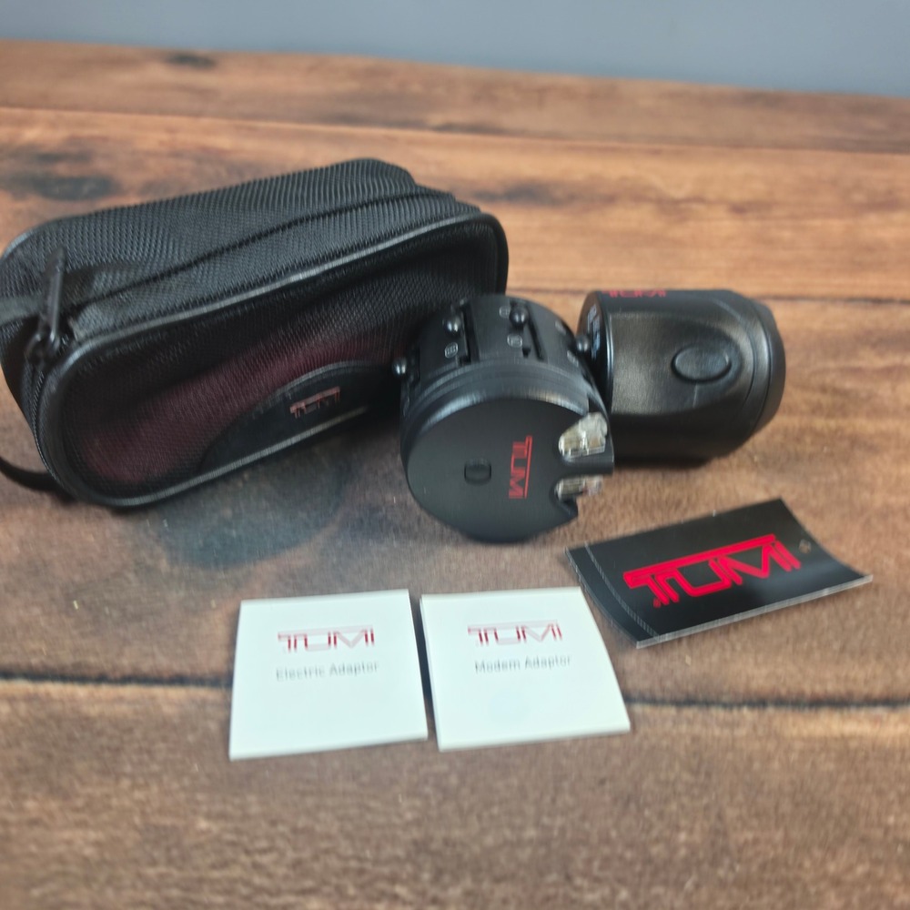 Tumi Modem Electric Kit Travel Adapter Set Black 014361D Multi-Plug Case
